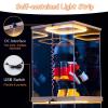 Vibeo Clear Acrylic Display Case with LED Light, Stackable, Dustproof, 40 x 30 x 35 cm (16 x 12 x 14 in) view 2
