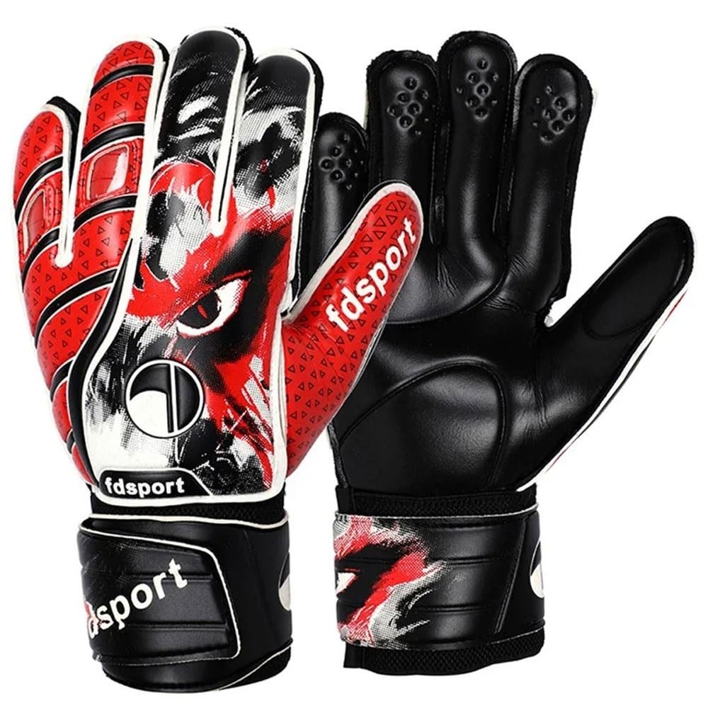 Soccer Goalkeeper Gloves, Non-Slip Latex, with Finger & Wrist Protection