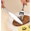 Cutlery Set, 5/20/30/40-Piece, Rosewood Handle, Mirror-Polished 304 Stainless Steel, Silver, 30-Piece for 6 People / 40-Piece for 8 People view 4