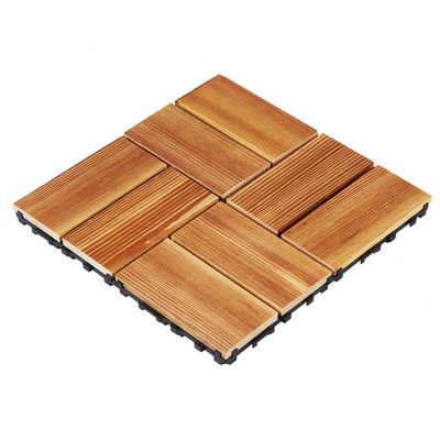 SPXMQSS Wood-Look Balcony Flooring, Interlocking Deck Tiles with Drainage, 30 x 30 x 2.2 cm, 22 Pieces