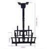 CAFIEDR TV Stand, TV Wall Mount, Dual-Screen TV Ceiling Mount for 32–60-Inch TVs, Height-Adjustable Telescoping TV Mount, 110 lb Capacity view 2