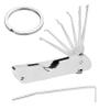 6-in-1 Lock Picking Set, Comb Picks, Long-Handle Hook Tools, Portable Stainless Steel Kit (1 pc) view 1