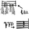 Anwicar 60 cm Wall-Mounted Towel Rack with Hooks, Matte Black view 1