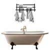 Anwicar 60 cm Wall-Mounted Towel Rack with Hooks, Matte Black view 2