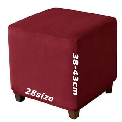 Miecoae Velvet Jacquard Ottoman Cover, Stretchable & Washable, Square/Rectangular, Z20 130 x 130 cm