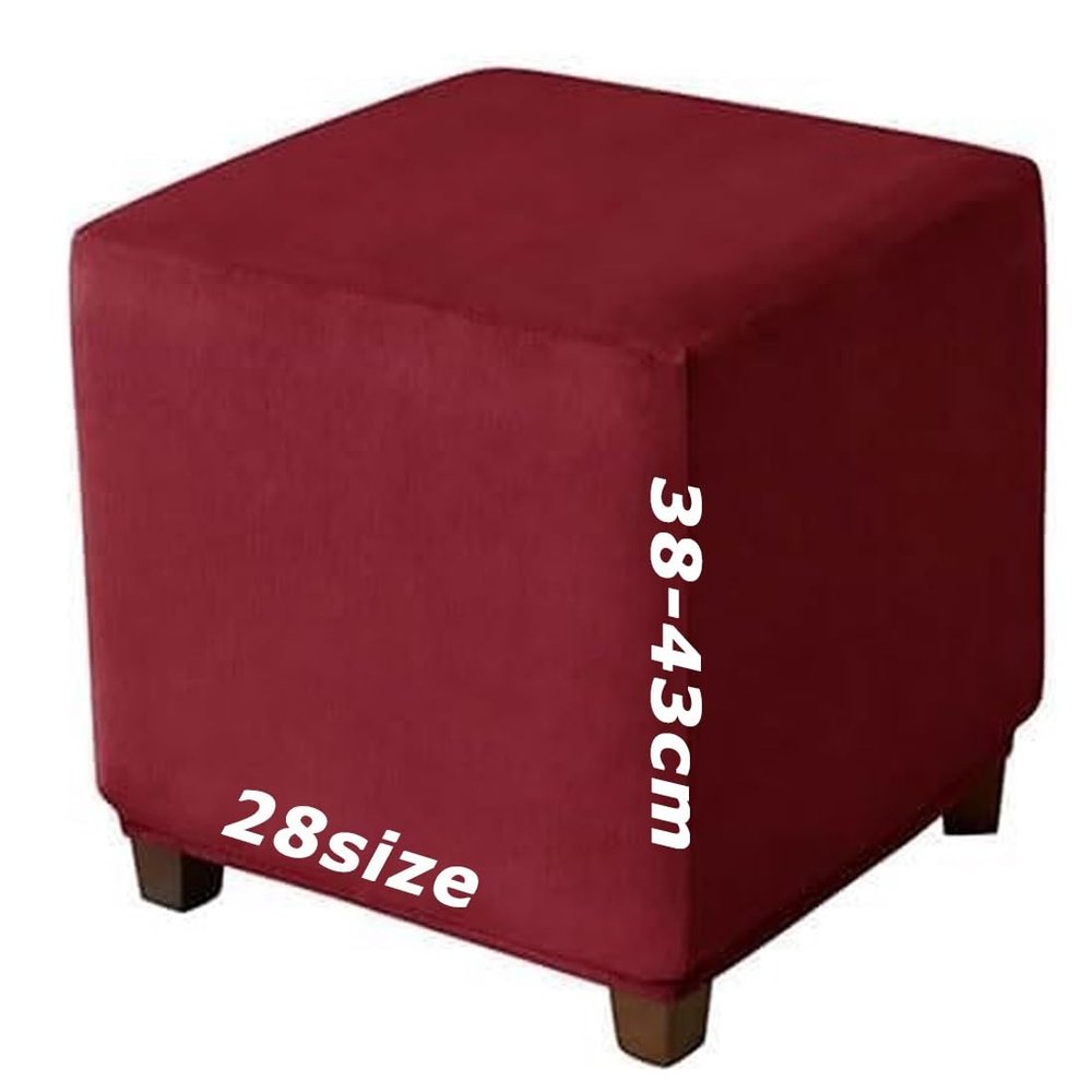 Miecoae Velvet Jacquard Ottoman Cover, Stretchable & Washable, Square/Rectangular, Z20 130 x 130 cm