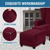 Miecoae Velvet Jacquard Ottoman Cover, Stretchable & Washable, Square/Rectangular, Z20 130 x 130 cm view 2