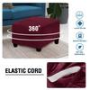 Miecoae Velvet Jacquard Ottoman Cover, Stretchable & Washable, Square/Rectangular, Z20 130 x 130 cm view 3