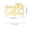 CAPASTEC 30th Birthday Cake Decoration, Gold, 1 pc., Glitter Cardboard view 2