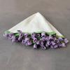 Floral Bouquet Design Crochet Wool Blanket view 3