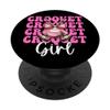 Croquet Girl Player Mom Mother's Day Coquette Bow PopSockets Adhesive PopGrip view 1