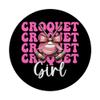 Croquet Girl Player Mom Mother's Day Coquette Bow PopSockets Adhesive PopGrip view 3