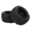 RC Rubber Replacement Tires for Traxxas Maxx and Arrma Kraton, 1/8 and 1/10 Scale, 4-Piece Set, Black view 3