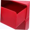Red Plastic Desk Storage Box for Office and Home view 3