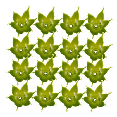 Green Artificial Rose Sepals for DIY, 60 Plastic Pieces