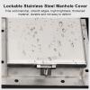 SBCWH 70 cm Stainless Steel Manhole Cover with Lock and Frame view 4
