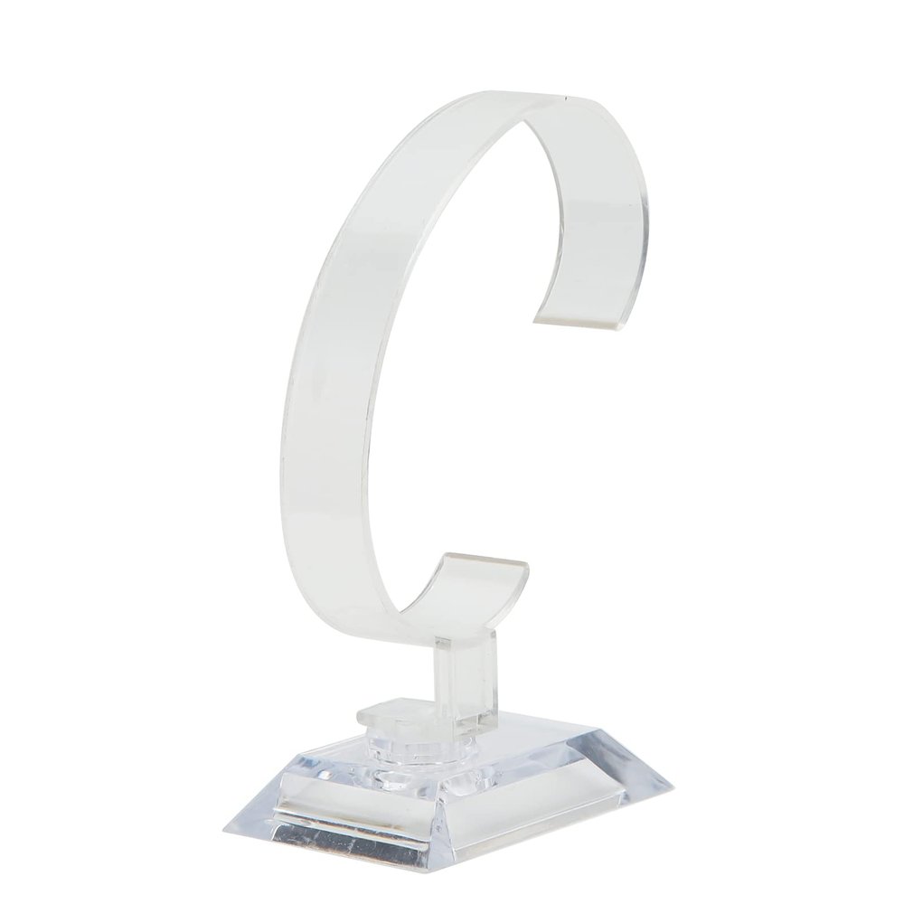 Fdit Sturdy Plastic Watch Display Stand, 360° Rotation