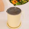 Vnook Iron Oil Filter Pot, 1.7 L Oil Strainer Container with Lid, White view 4