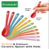 Ferenando 12-Piece Colorful Ceramic Mini Spoon Set, 12.2 cm, 6 Colors view 3