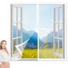 Magnetic Window Insect Screen 154 x 115 cm, No-Drill Installation, White view 1