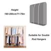 LUNAIZHUO Clothing Rack Cover, Clear, 160 x 50 x 180 cm view 2