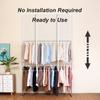 LUNAIZHUO Clothing Rack Cover, Clear, 160 x 50 x 180 cm view 3