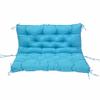 Waterproof 2/3-Seat Swing Bench Cushion with Backrest, 8 Ties, Blue, 100 x 100 x 10 cm view 1