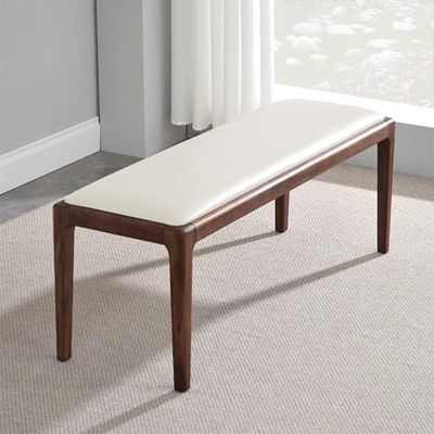 Waterproof Garden Bench Cushion with Non-Slip Bottom, Outdoor Patio Seat Cushion, Swing Seat Pad, Lawn Bench Cushion, Rattan Hammock (180 x 30 cm, White)