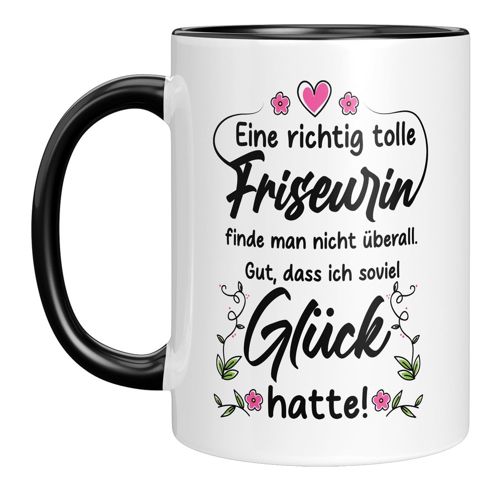 LIEBTASTISCH Mug with Saying - A Truly Great Hairstylist Is Hard to Find - Black