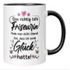 LIEBTASTISCH Mug with Saying - A Truly Great Hairstylist Is Hard to Find - Black view 2