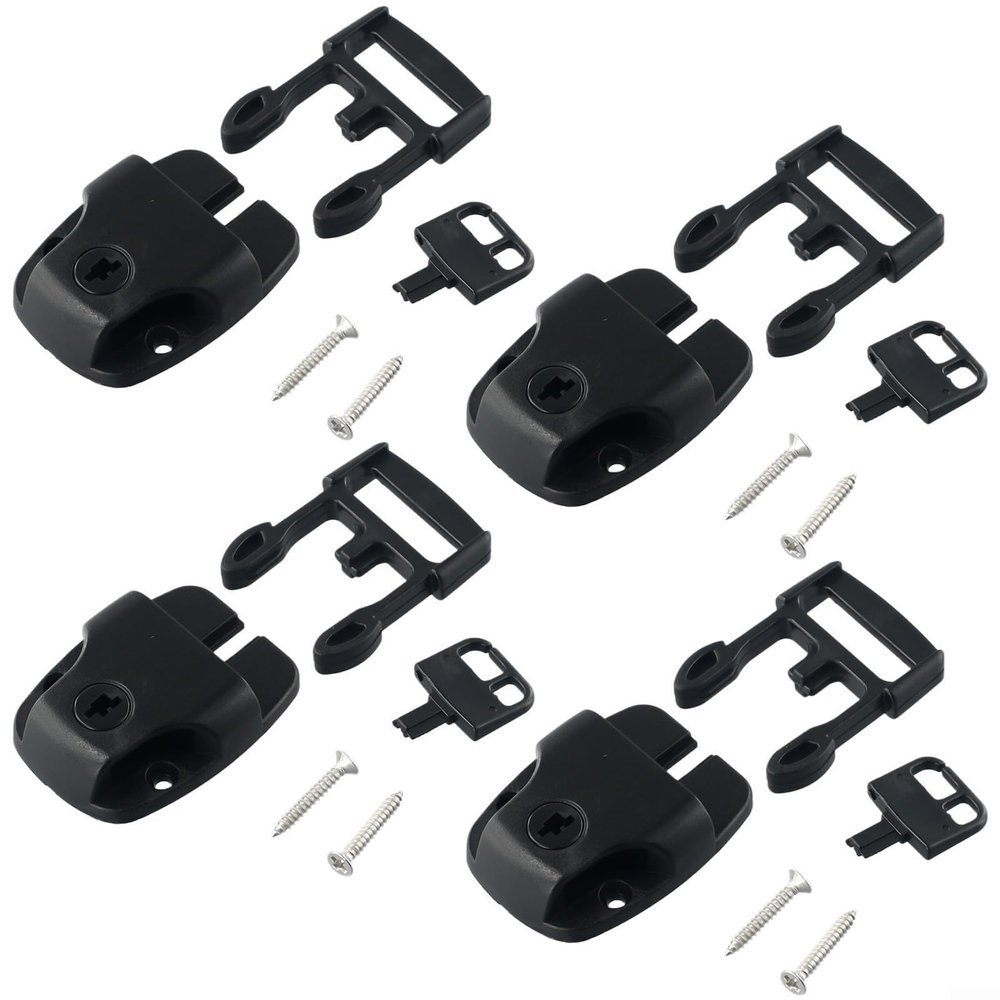 4-Piece Spa Cover Repair Kit with Locks, Keys and Hardware for 2.5 cm Straps