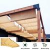 CVERTHAF Retractable Wave Shade Sail, HDPE, 95% UV Protection, with Mounting Kit (2.8 x 15 m / 9.19 x 49 ft) view 2