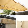 CVERTHAF Retractable Wave Shade Sail, HDPE, 95% UV Protection, with Mounting Kit (2.8 x 15 m / 9.19 x 49 ft) view 3