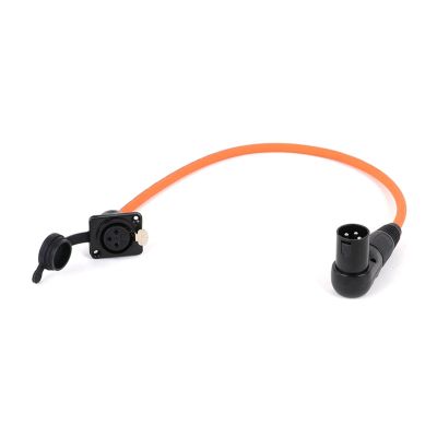 ROBAUN 3-Pin 90-Degree Plug to 3-Pin D-Type Female Jack for Panel Mounting, Multicolor Audio Cable for Microphone Mixer, 0.315 m (Orange, 5 m)