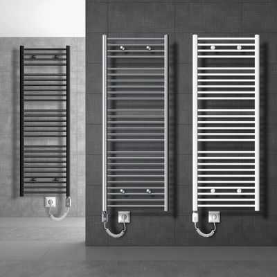 LuxeBath Electric Heated Towel Radiator, 1200 W, 500 x 1800 mm, White