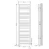 LuxeBath Electric Heated Towel Radiator, 1200 W, 500 x 1800 mm, White view 2