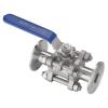 FBPQRCONS 1/2" 3/4" 1" SS304 Stainless Steel Sanitary Ball Valve, 3-Piece Ball Valve with Tri-Clamp Ferrule (1 Inch) view 2