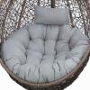 Thickened Egg Chair Cushion with Adjustable Headrest, Gray view 1