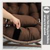 Thickened Egg Chair Cushion with Adjustable Headrest, Gray view 4