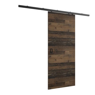 Kier Furniture WERDI Interior Sliding Door, Wall-Mounted, Left or Right, 16 mm Laminated Board, One-Side Pattern, Old Style, 96 cm