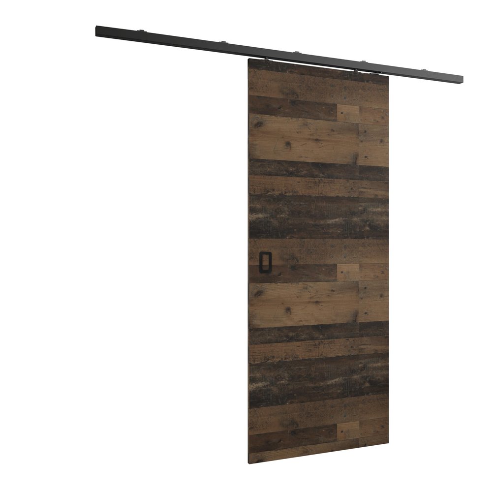 Kier Furniture WERDI Interior Sliding Door, Wall-Mounted, Left or Right, 16 mm Laminated Board, One-Side Pattern, Old Style, 96 cm