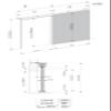 Kier Furniture WERDI Interior Sliding Door, Wall-Mounted, Left or Right, 16 mm Laminated Board, One-Side Pattern, Old Style, 96 cm view 2