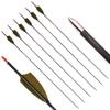 PHILOCS 12-Pack Army Green Turkey Feather Carbon Arrows, 4.2 mm ID, Spine 300–1800, 29 in, Spine 350 view 4