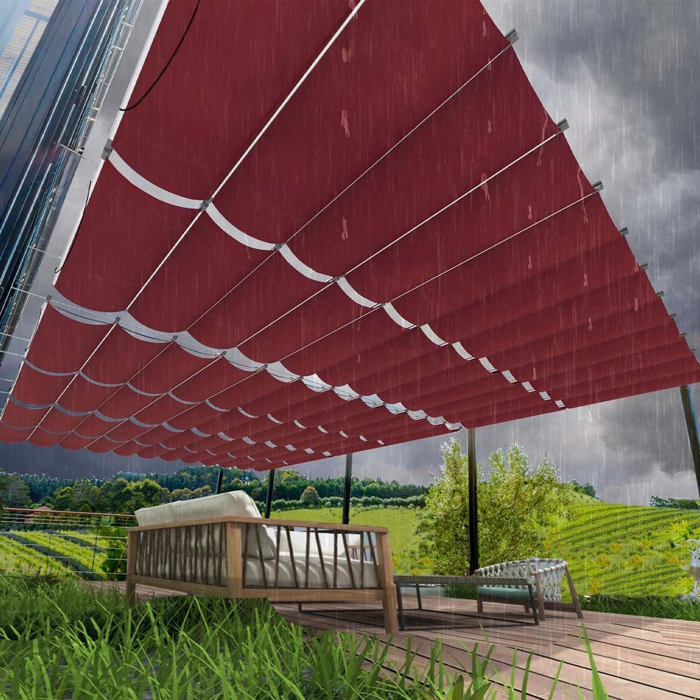 Retractable Wave Shade Sail, Custom Sizes