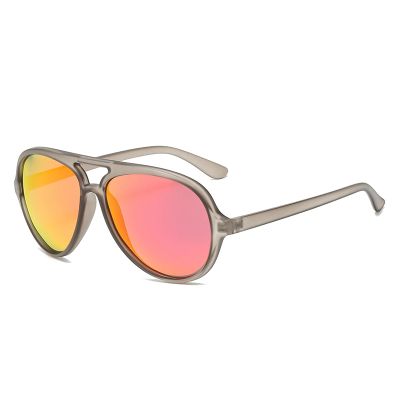 RRNTTTM Classic Polarized Sunglasses for Men and Women, Retro Style, UV400 Protection, Driving Sunglasses (Gray-Red)