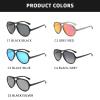 RRNTTTM Classic Polarized Sunglasses for Men and Women, Retro Style, UV400 Protection, Driving Sunglasses (Gray-Red) view 3