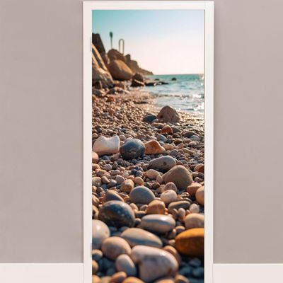 GRAZDesign Beach Motif Door Sticker – Self-Adhesive Decorative Film