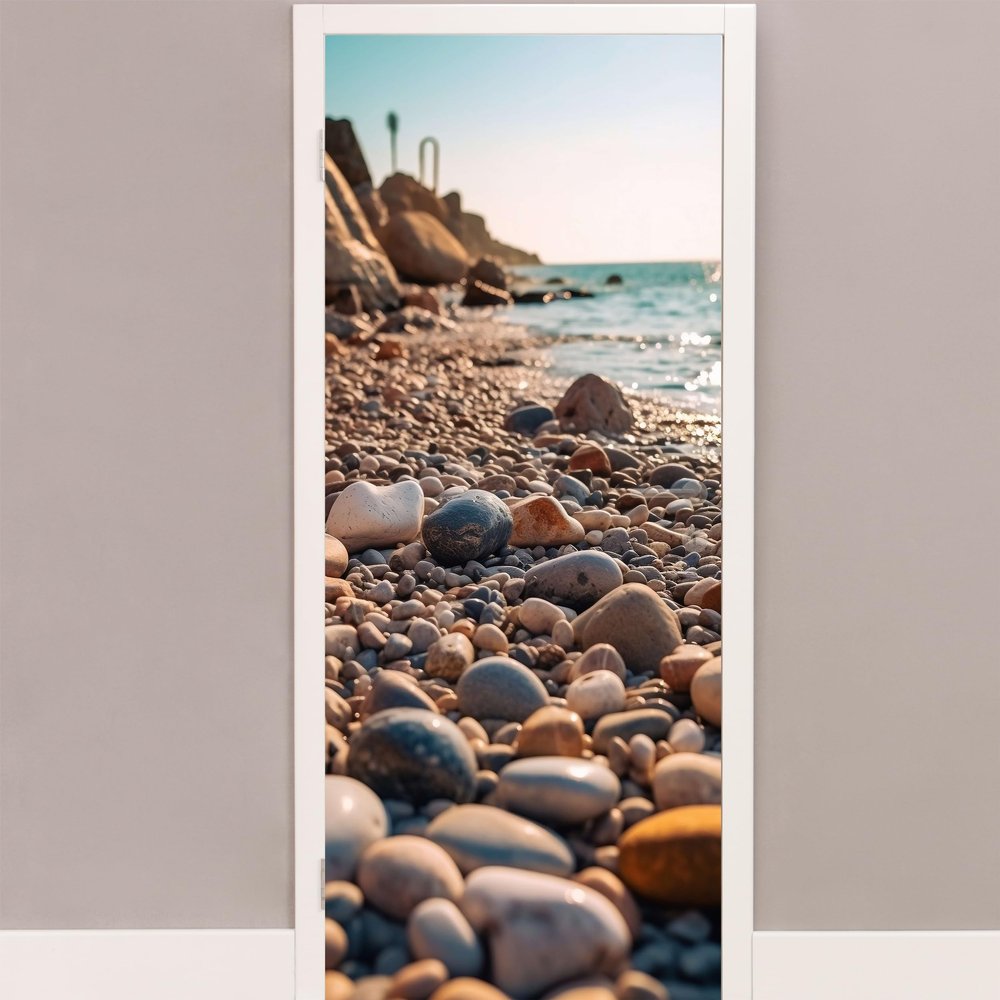 GRAZDesign Beach Motif Door Sticker – Self-Adhesive Decorative Film