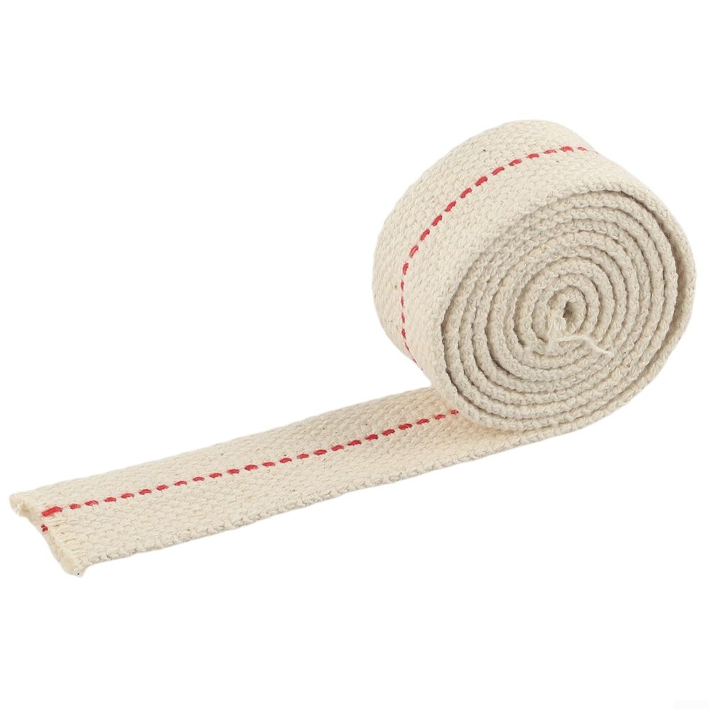 Gettimore Cotton Wicks for Kerosene Lamps and Lanterns, 1 m Long, White, Flat Burner, Replacement for Oil Lamps, Various Sizes Available (2.5 cm x 1 m)