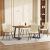 Lcoho 117 x 68 cm Dining Table with Metal Legs, Black/Walnut view 1